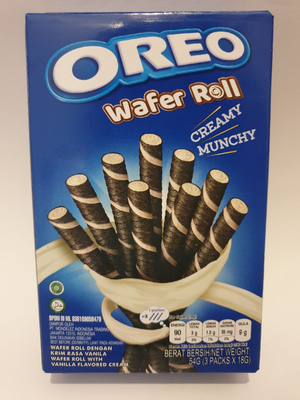 Oreo Wafer Roll Vanille 54g