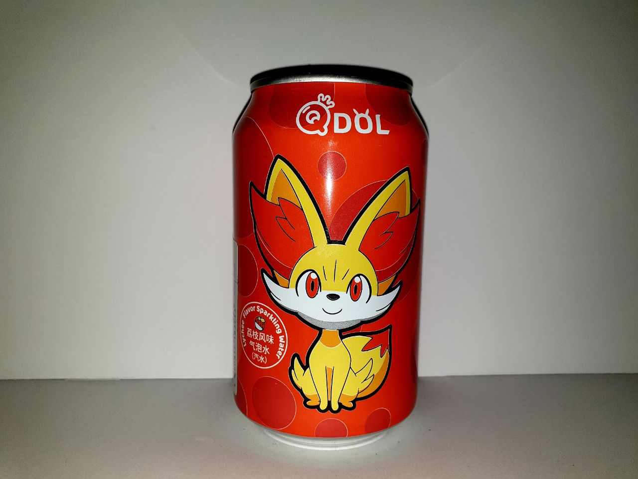 Qdol Pokemon Fennekin Litchi Sparkling Water 330ml